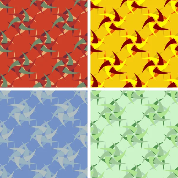 Seamless abstract art pattern set — Stock Vector