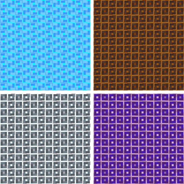 Seamless abstract art pattern set — Stock Vector