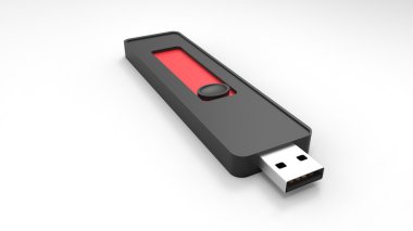 USB flash sürücü 3d render