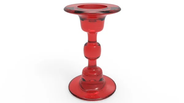 Modern candle holder in red — Stock Photo, Image