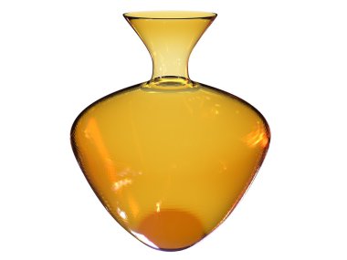 Cam vazo 3d render sarı tasarım