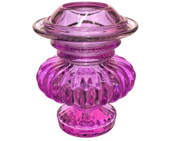 Cam vazo içinde pembe çizmek 3d render