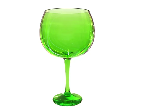 Glass render in green tones — Stock Photo, Image