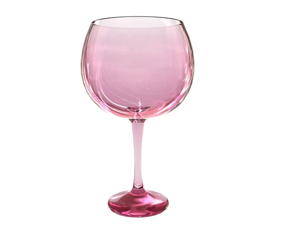 Glass render in pink tones — Stock Photo, Image