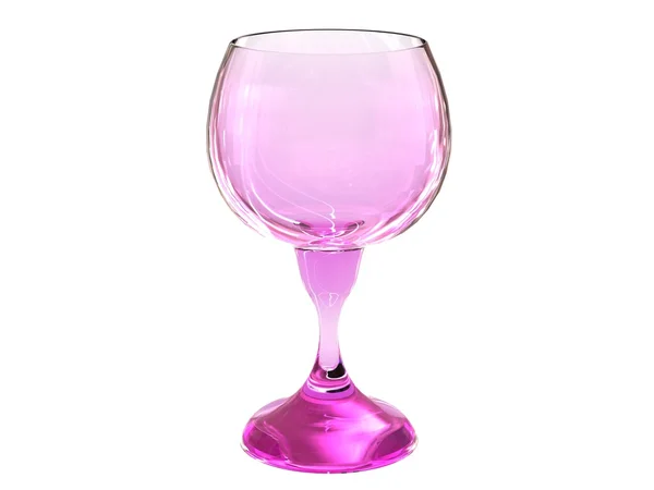 Glass render in pink tones — Stock Photo, Image