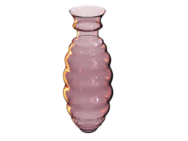 3d renderização de frasco de vidro no fundo branco — Fotografia de Stock
