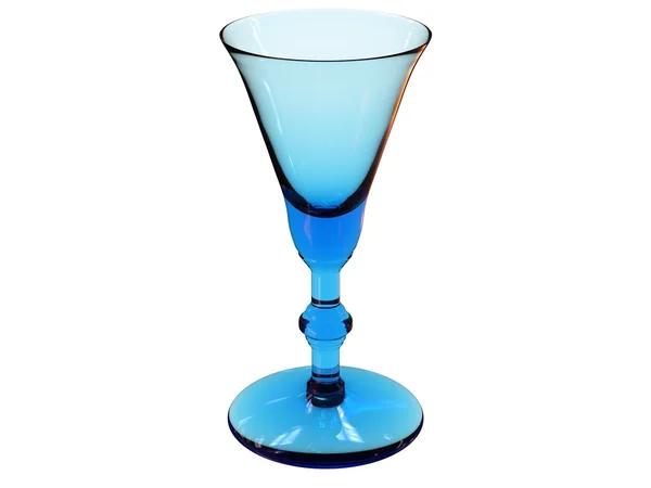 Blue glass 3d render on white background — Stock Photo, Image