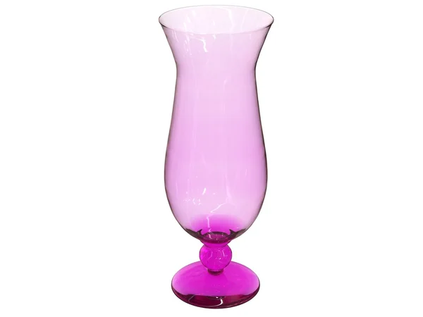 Verre rose rendu 3d sur fond blanc — Photo