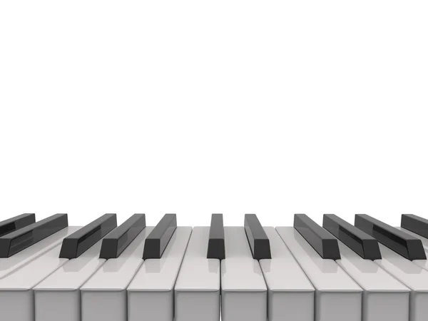 白と黒の光沢のあるピアノの鍵盤 — ストック写真
