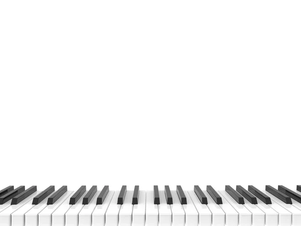 Teclado de piano brillante blanco y negro — Foto de Stock