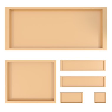 boş kutular içinde açık bej renk