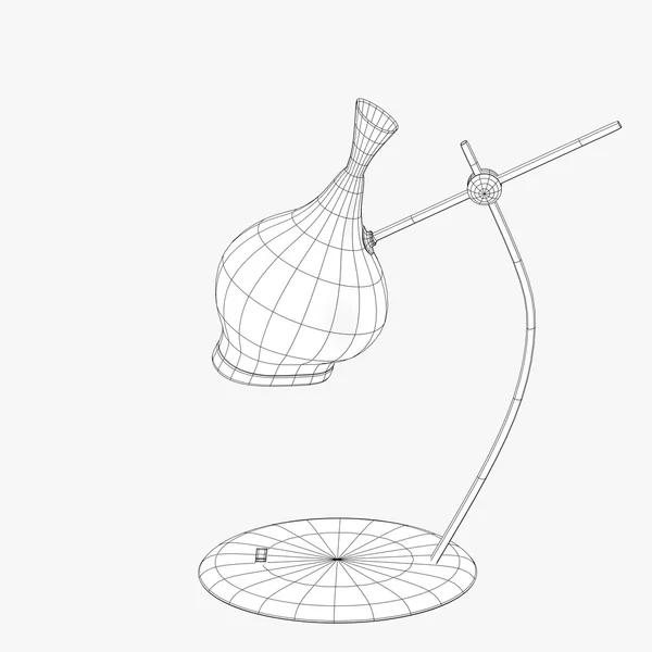 Wireframe moderno lampada a cupola organica — Foto Stock