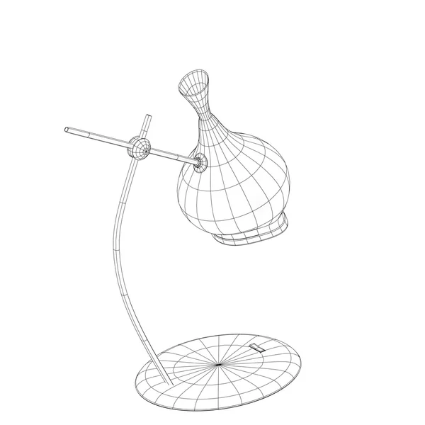 Wireframe moderno lampada a cupola organica — Foto Stock