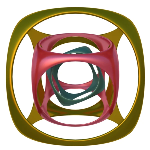 抽象的なワイヤ フレームの幾何学的な図 — ストック写真