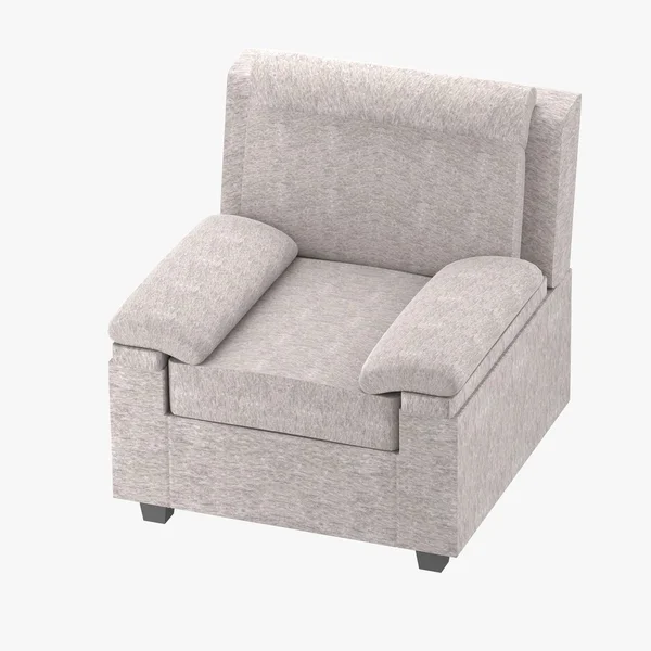 Jasny szary krzesło w tkaniny — Zdjęcie stockowe