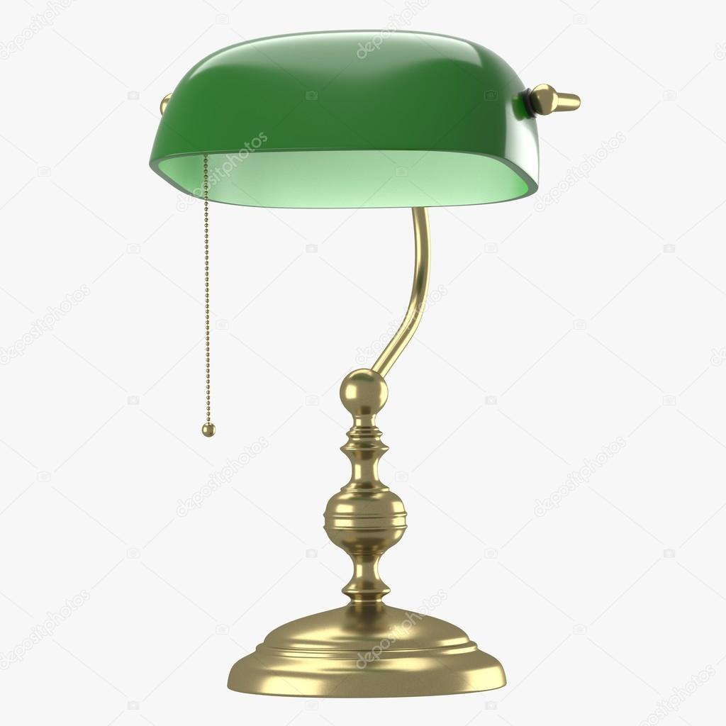 old-style green-domed lamp design