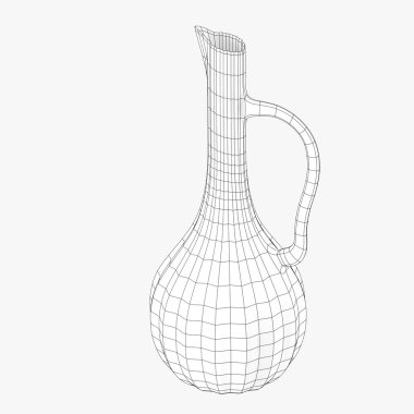 oryantal kavanoz siyah beyaz tel kafes görüntü