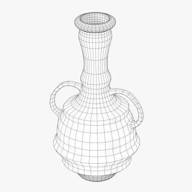 oryantal kavanoz siyah beyaz tel kafes görüntü