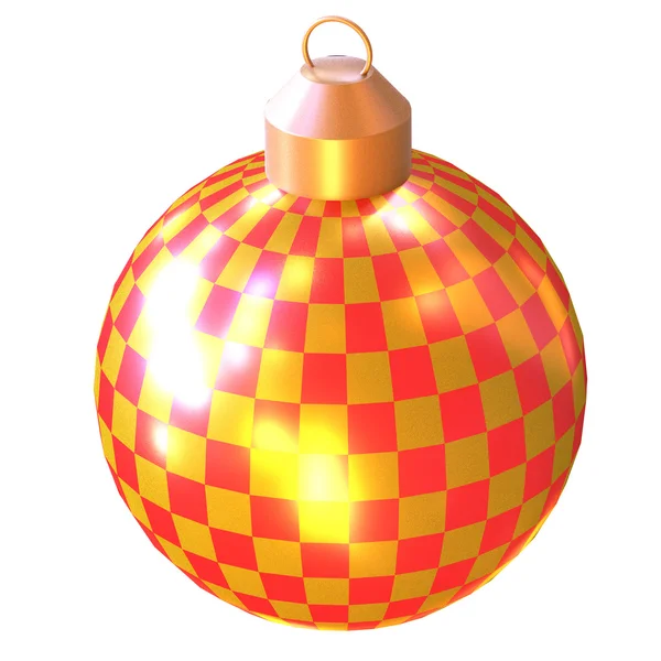 Isolado brilhante bola de árvore de natal — Fotografia de Stock