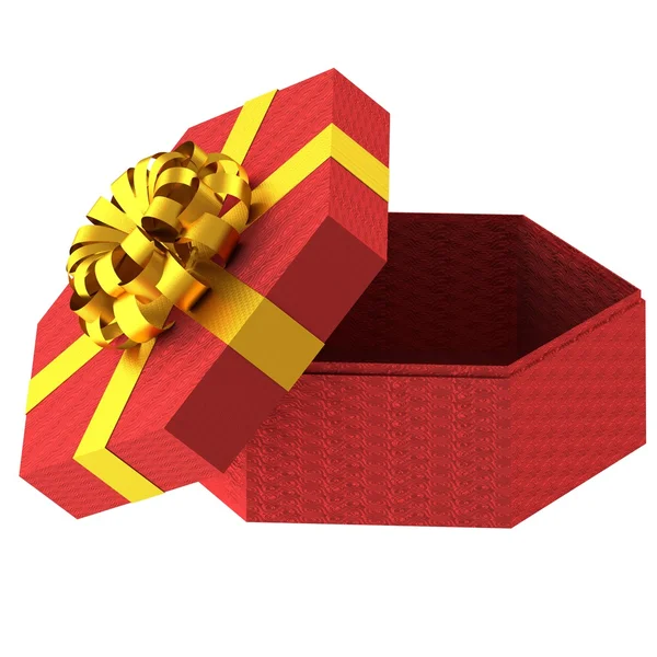 Bright gift box with bowknot — Stock Photo, Image