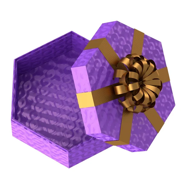 Яркий подарочный коробок с бабочкой — стоковое фото