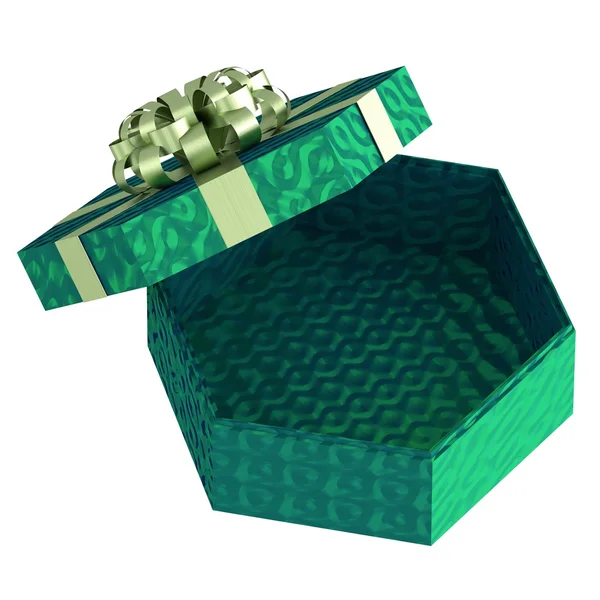 Яркий подарочный коробок с бабочкой — стоковое фото