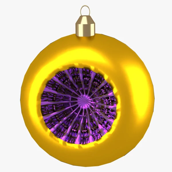 Isolated shiny christmas tree decoration — Stock Photo, Image