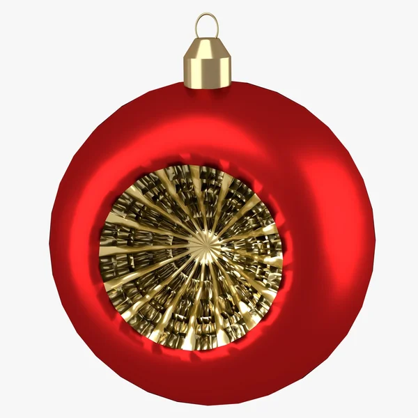 Izolované lesklý vánoční strom dekorace — Stock fotografie