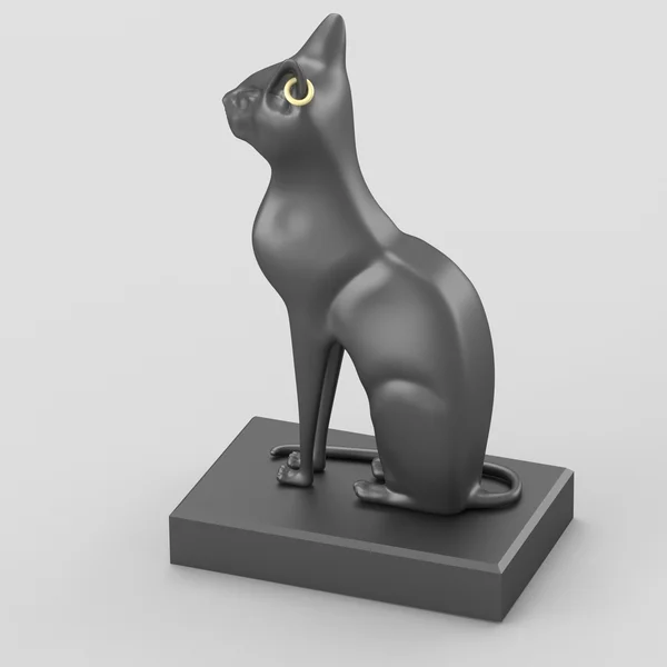 Ägyptische Göttin bastet schwarze Figur — Stockfoto