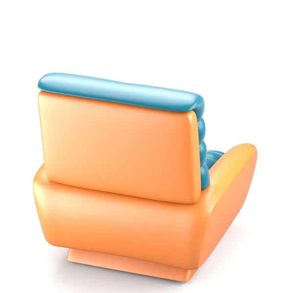 Futuristisch design blauw leren stoel — Stockfoto