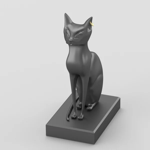 Ägyptische Göttin bastet schwarze Figur — Stockfoto