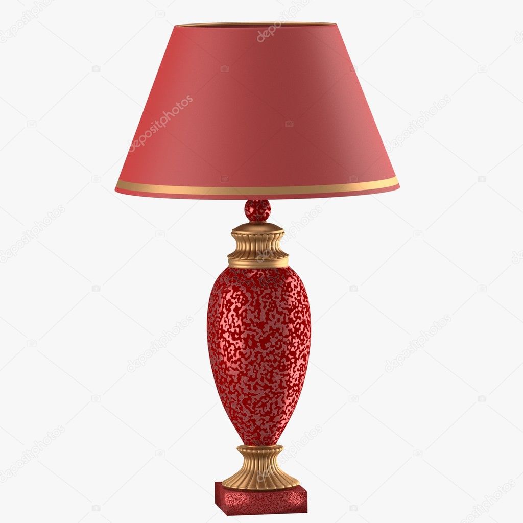Old-style lamp with red dome