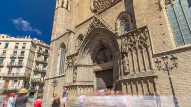 Santa Maria del Mar timelapse hyperlapse - Barselona İspanya