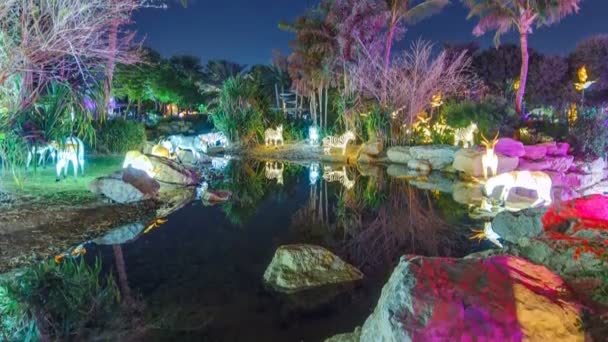 Newly opened Dubai Glow Garden timelapse is a state of Art architecture featuring environment friendly architecture — Stock Video