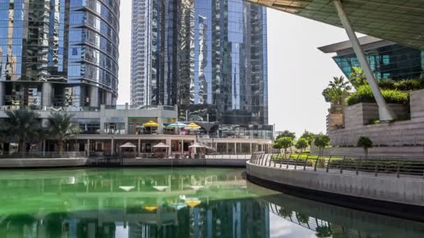 Residential buildings in Jumeirah Lake Towers timelapse in Dubai, UAE. — Stock Video