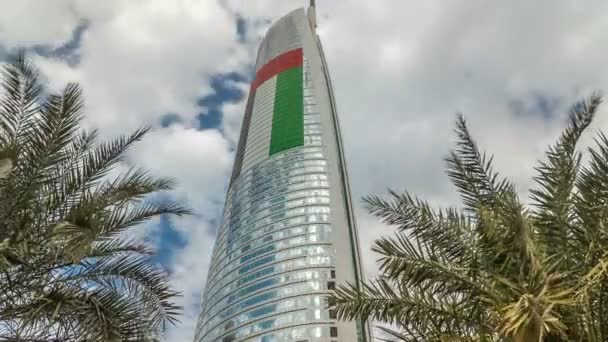 Jumeirah Lakes Towers w Dubaju, Zjednoczone Emiraty Arabskie, Dubaj, drapacze chmur timelapse — Wideo stockowe