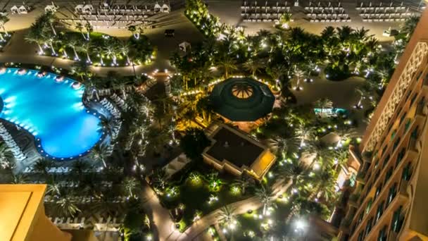 Timelapse na umělých ostrov Palm Jumeirah. Spojené arabské emiráty. — Stock video