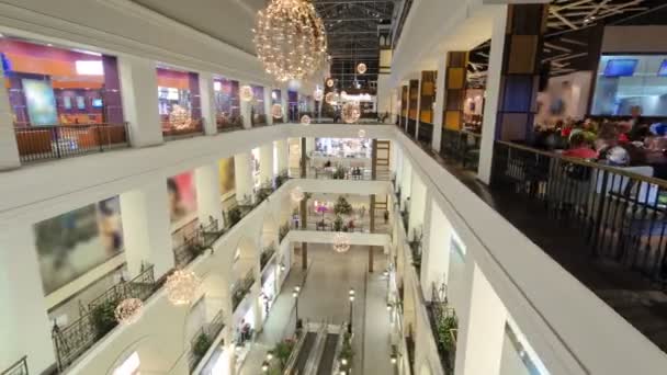 Centre commercial moderne du dernier étage timelapse hyperlapse . — Video