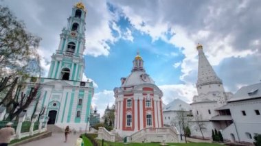 Rusya timelapse büyük manastır. Trinity-Sergius Lavra.