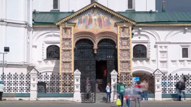 Yaroslavl, Federacja Rosyjska, Kościół Eliasza proroka Ilia Prorok w Yaroslavl timelapse — Wideo stockowe