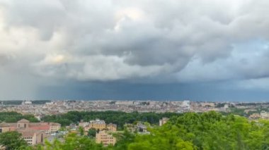 Roma, İtalya 'nın tarihi merkezinin panoramik görüntüsü