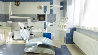 aydınlık ve modern Avrupa stomatology timelapse durmak devinim iç