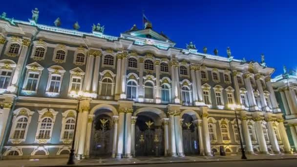 Winter Palace in Saint Petersburg timelapse hyperlapse — Stock Video