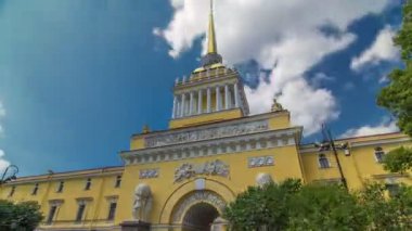 Admiralty bina timelapse hiperlapse. Saint Petersburg, Rusya Federasyonu