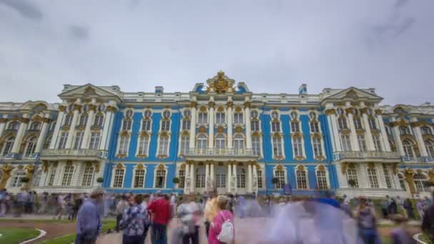 Il timelapse Catherine Palace è un palazzo rococò situato nella città di Tsarskoye Selo Pushkin — Video Stock