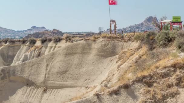 Vale Vermelho e Vale Rosa de Goreme de Nevsehir na Capadócia, Turquia. — Vídeo de Stock