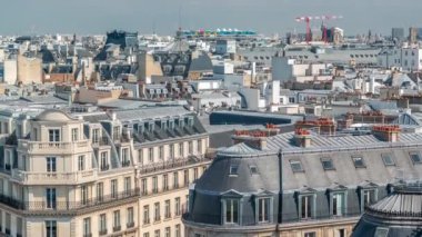 Paris 'teki Lafayette galerisinden güzel binaların zaman çizelgesi manzarası