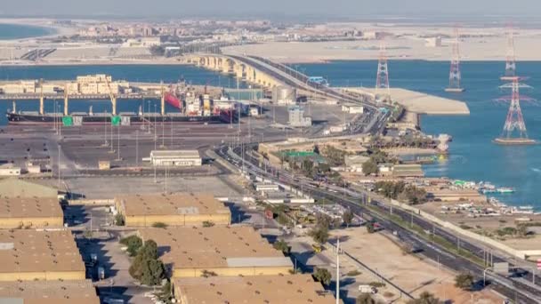 アブダビの新しいシェイク・ハリファ橋タイムラプス,アラブ首長国連邦 — ストック動画