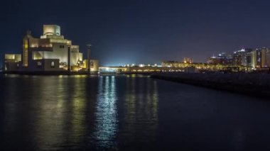 Güzel İslam Sanatları Müzesi Doha, Katar 'da gece zaman aşımı.