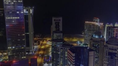 Batı Körfezi bölgesinin ufuk çizgisi Doha Zaman Çizelgesi, Katar.